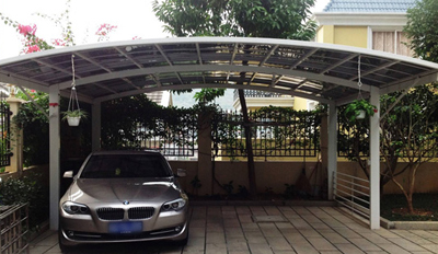 無錫精品膜結(jié)構別墅區(qū)停車棚安裝案例